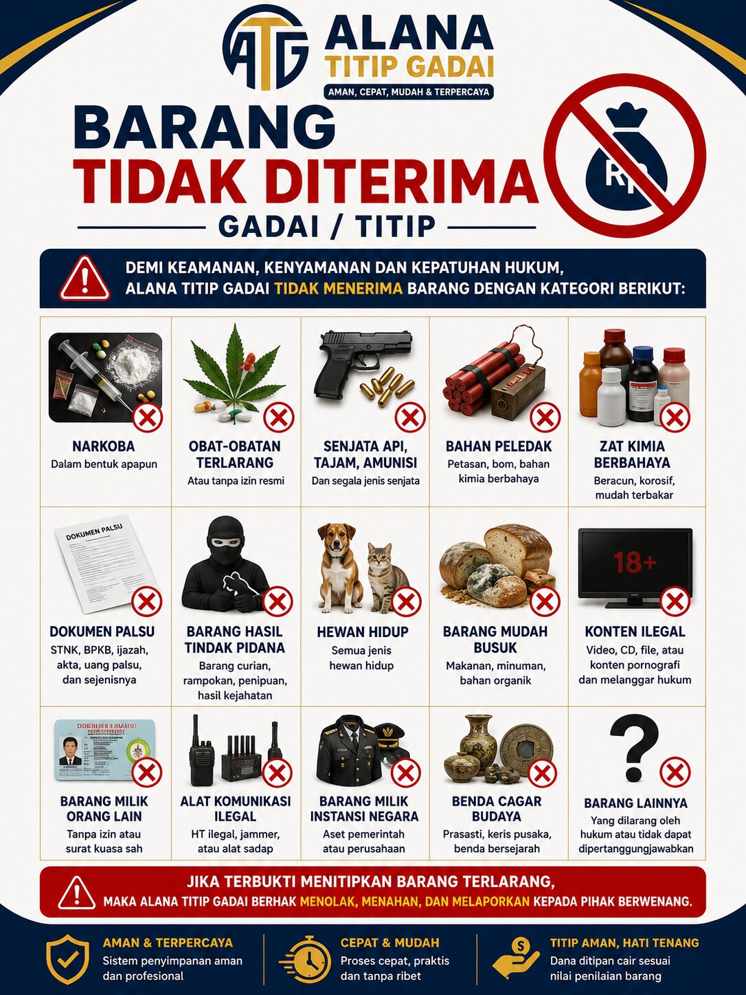 Poster barang yang tidak diterima